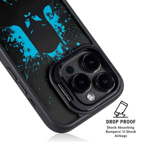 DC Comics Batman Blue Splash character shape iPhone 15 Pro Kickstand Case